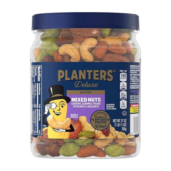 PLANTERS Deluxe Mixed Nuts, Cashews, Almonds, Pecans, Pistachios, Hazelnuts